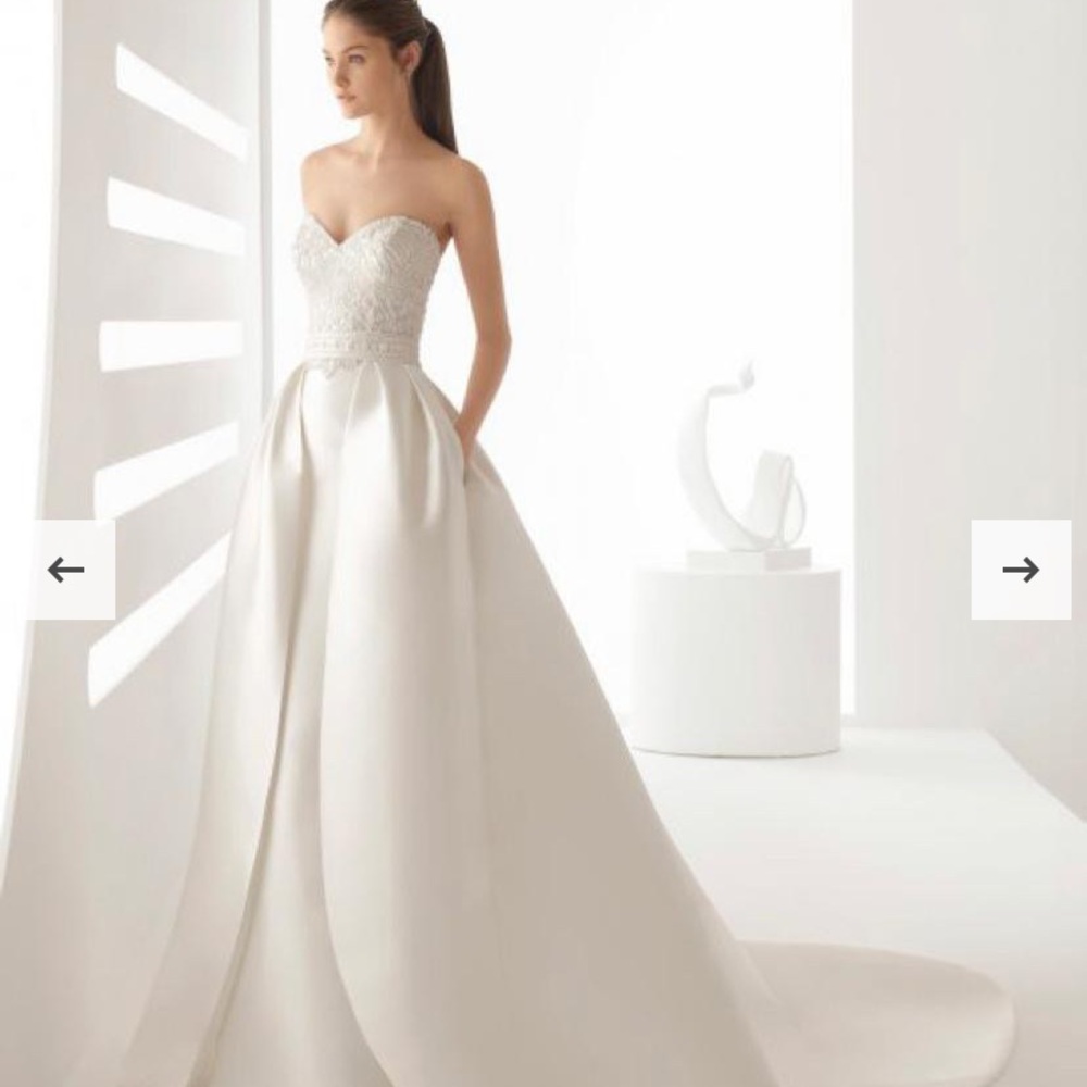 Rosa Clara Elegant White Wedding Dress - Picture 1 of 7